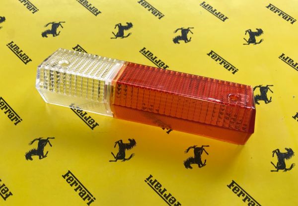 Front indicator lens left - amber + white / Blinkerglas vorne - links - orange + weiß
