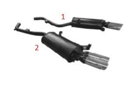 Rear Silencer - right / Endschalldämpfer - rechts