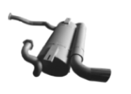 Rear Silencer (1 Tailpipe) / Endschalldämpfer (1 Endrohr)