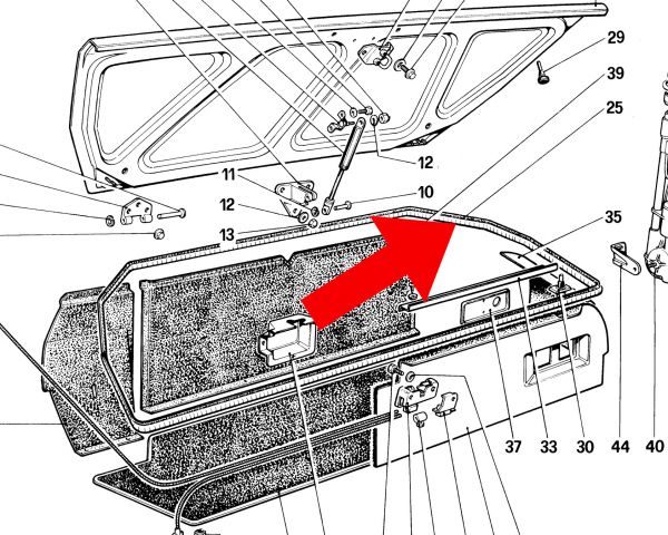 Rear Trunk Seal / Kofferraum Dichtung hinten
