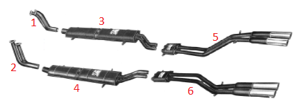 Inter Pipe - right / Zwischenrohr - rechts