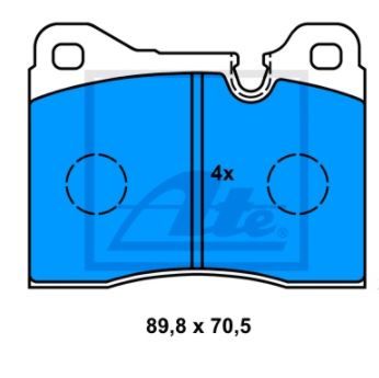 ATE - Set of 4 Brake Pads for front Axle / Satz (4) Bremsbeläge vorne