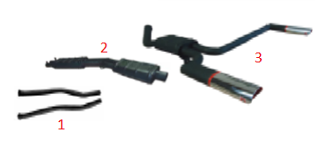 Set (2) of Frontpipes / Satz (2) Vorrohre